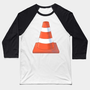 Cute orange and white Safety Cone. Baseball T-Shirt